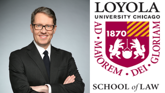 Jim Doppke speaks to 1Ls at Loyola University Chicago School of Law on civility in the legal profession